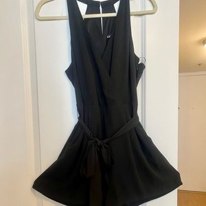 Express Black Sleeveless Romper